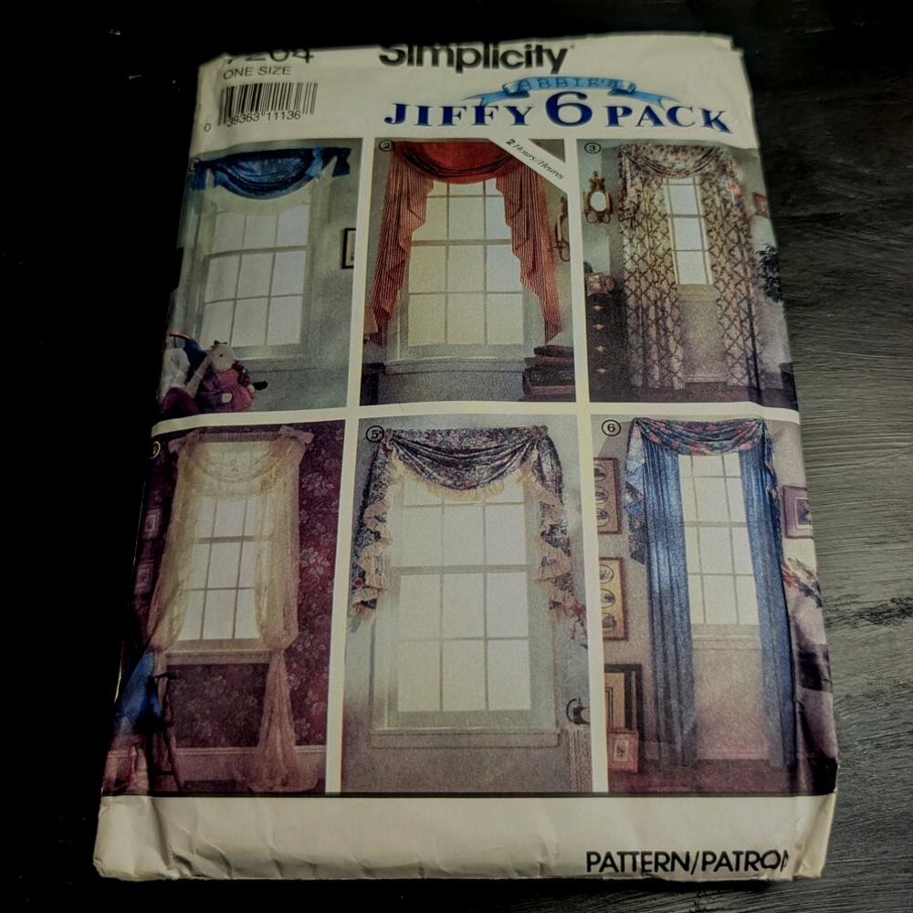 Vintage sewing pattern for drapes